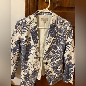 Loft blue floral blazer